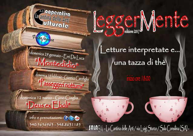 Sala Consilina: al via la II edizione di “LeggerMente – Letture interpretate e… una tazza di thè”