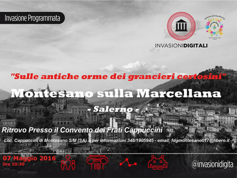 Montesano: il 7 maggio tornano le “Invasioni Digitali” sulle antiche orme dei grancieri certosini