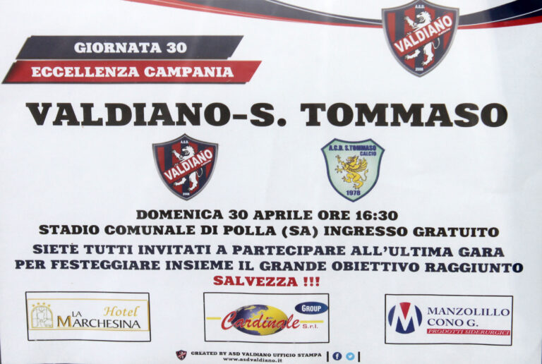 Calcio. Domani il Valdiano festeggia la salvezza in Eccellenza con l’ultima gara del campionato