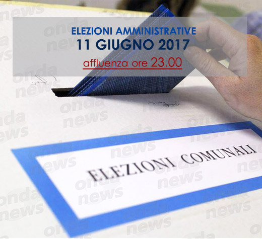 Elezioni amministrative 2017. Affluenza ore 23:00