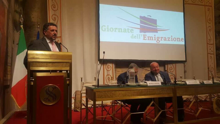 Il sindaco di Roscigno Pino Palmieri alle “Giornate dell’Emigrazione” a Roma