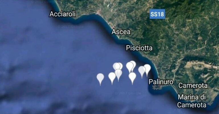 Sciame sismico nel mare del Cilento tra Palinuro e Pisciotta. La scossa più alta di magnitudo 2.8