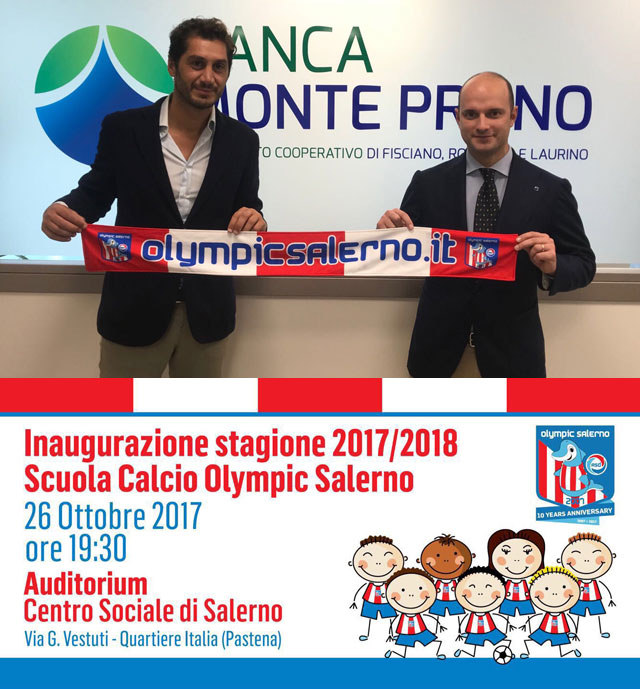 Banca Monte Pruno e ASD Olympic Salerno. Questa sera la presentazione della partnership