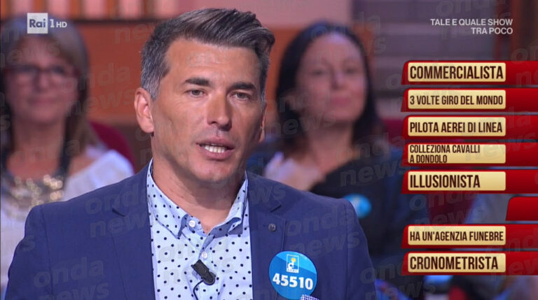 Istruttore di tennis di Sapri partecipa a “Soliti Ignoti” su Raiuno e vince 25mila euro in gettoni d’oro