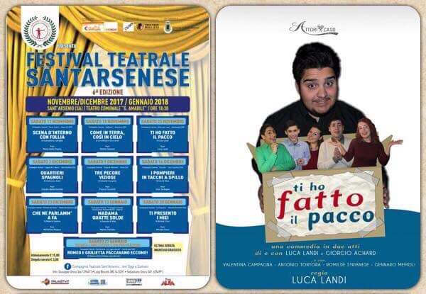 Il 25 novembre in scena per il Festival Teatrale Santarsenese la compagnia “Attori per caso”