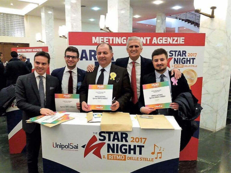 L’Agenzia UnipolSai Assicurazioni di Angelo Greco premiata al roadshow “The Star Night 2017” a Napoli