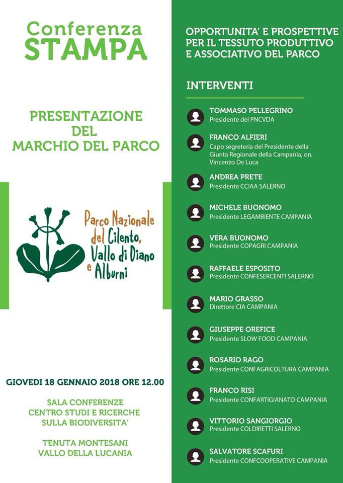Marchio del Parco Nazionale. Il 18 gennaio la presentazione ufficiale a Vallo della Lucania