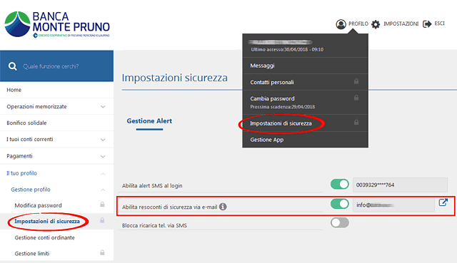 Innovazione digitale Inbank. Banca Monte Pruno attiva l’alert mail per le ricevute bancarie in scadenza