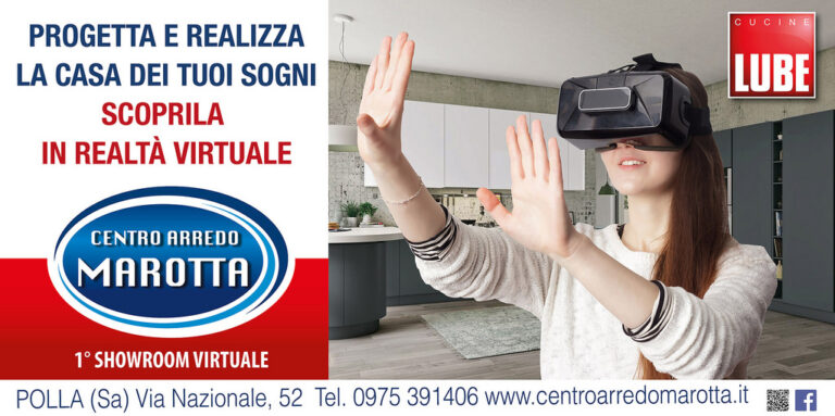 Il Centro Arredo Marotta a Polla primo showroom in “Realtà Virtuale” di Cucine Lube