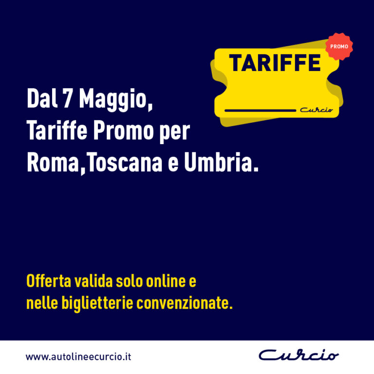 Autolinee Curcio. Al via speciali promozioni sulle tratte Roma, Toscana e Umbria