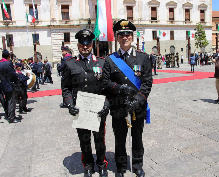 Festa della Repubblica.A Potenza onorificenza per Vito Macchia, Carabiniere Forestale in servizio a Tito