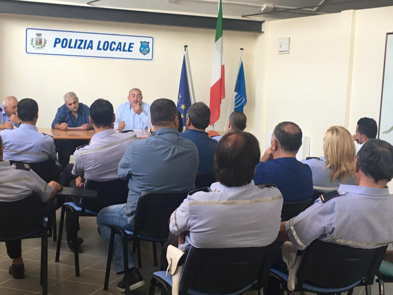 Sicurezza e controllo del territorio a Capaccio Paestum. Il Sindaco incontra il Corpo di Polizia Locale