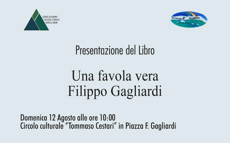 Montesano: annullata la presentazione del libro-documento “Una favola vera Filippo Gagliardi”