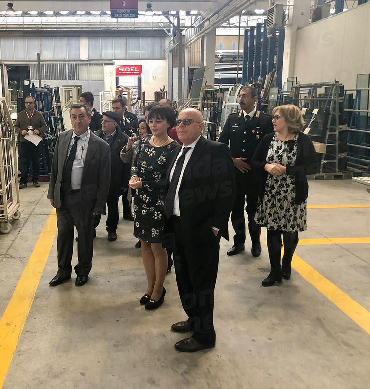 Il Prefetto di Salerno Francesco Russo visita l’azienda Sidel di Buonabitacolo