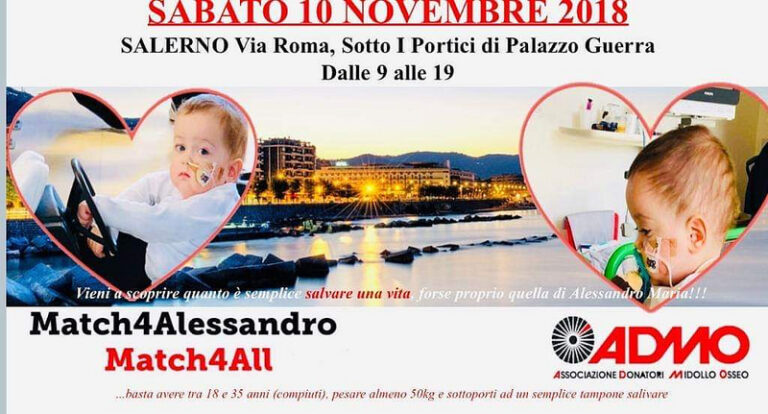 Bambino affetto da rara malattia genetica. Il 10 novembre al Comune di Salerno l’iniziativa per aiutarlo