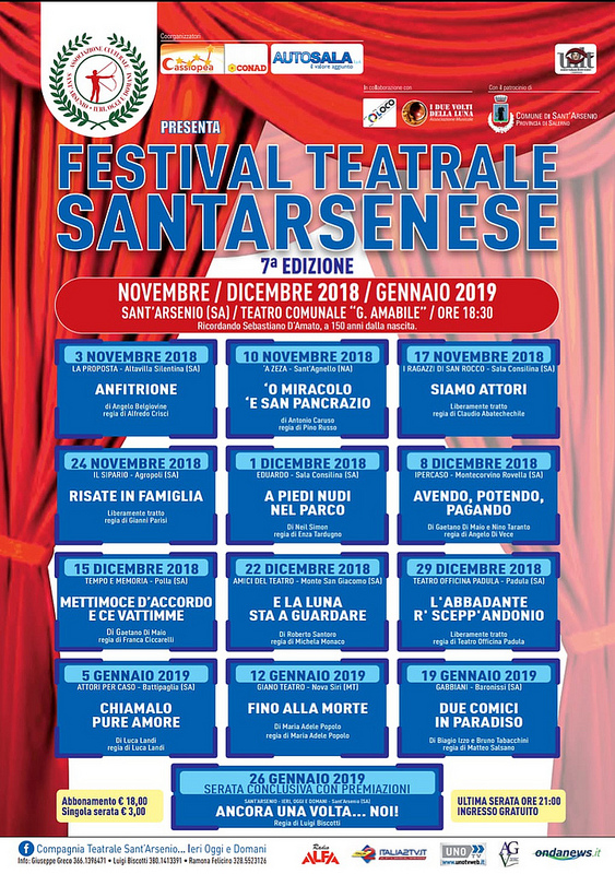 I padroni di casa chiudono la 7^ edizione del Festival Teatrale Santarsenese con “Ancora una volta noi”