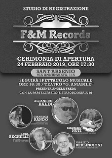 Sant’Arsenio: il 24 febbraio inaugurazione dello studio di registrazione “F&M Records”