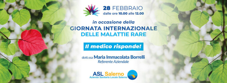 Giornata delle Malattie Rare. Domani “Il medico risponde” sulla pagina Facebook dell’Asl Salerno