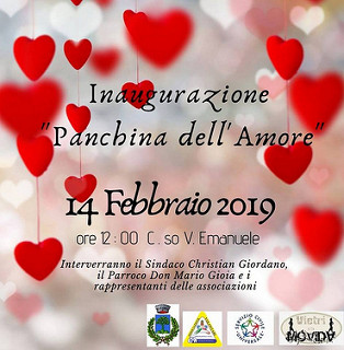 A Vietri di Potenza domani inaugurazione della “Panchina dell’Amore”