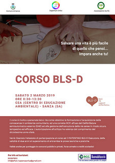 Sanza: domani corso gratuito per l’utilizzo del defibrillatore BLS-D