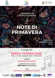 Domani a Sanza il concerto “Note di Primavera” dedicato alle colonne sonore di Ennio Morricone