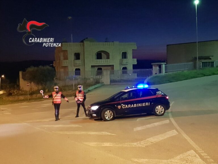Controlli dei Carabinieri nel Potentino.Denunce per guida sotto effetto di alcol e sostanze stupefacenti