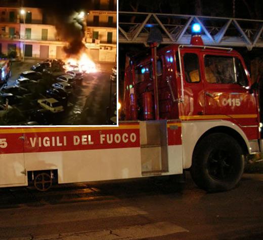 auto incendiata salerno evidenza