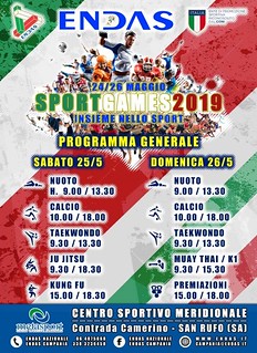 San Rufo: il 25 e 26 maggio “Sport Games 2019” alla Meta Sport presso il Centro Sportivo Meridionale