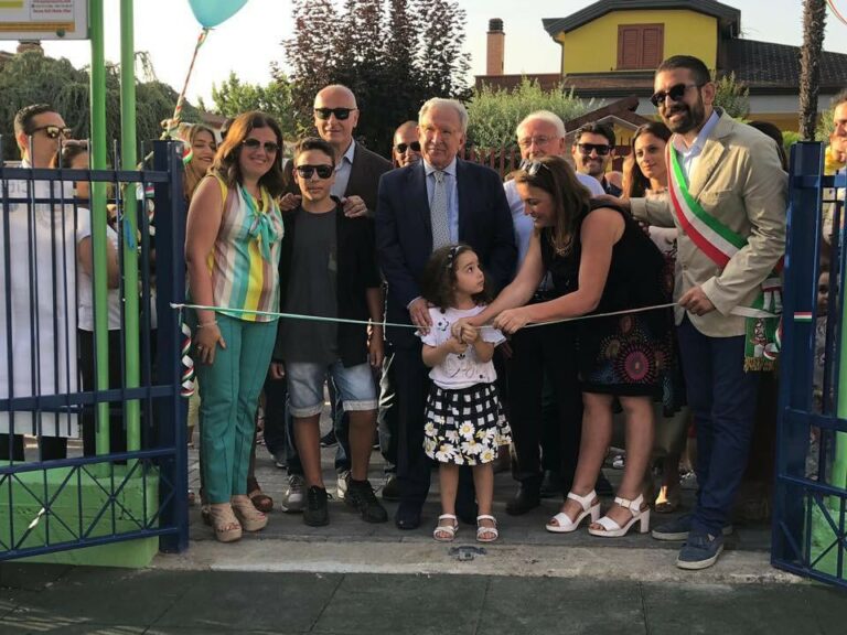Inaugurato a Fisciano il parco giochi “Gaetana Pierri” con il sostegno della Fondazione Monte Pruno