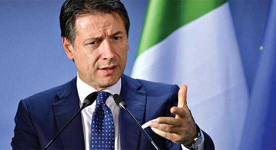 Il Presidente del Consiglio dei Ministri Giuseppe Conte in visita a Vallo della Lucania il 29 novembre