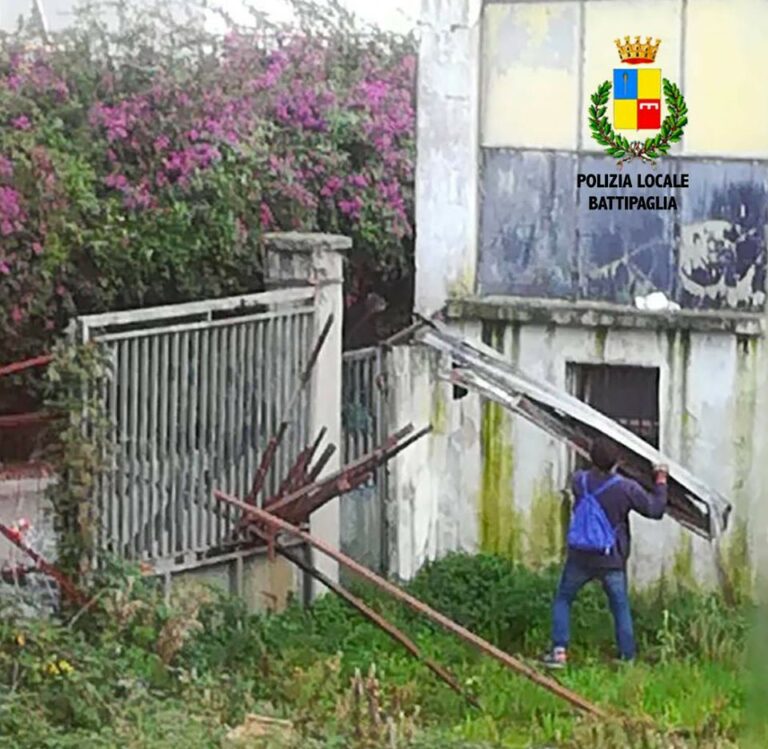 Scoperto mentre ruba ferro nell’ex materassificio a Battipaglia. Arrestato 33enne serbo