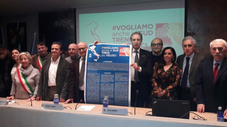 Alta Velocità. La Regione Basilicata aderisce alla campagna #vogliamoanchealsudtrenipiuveloci