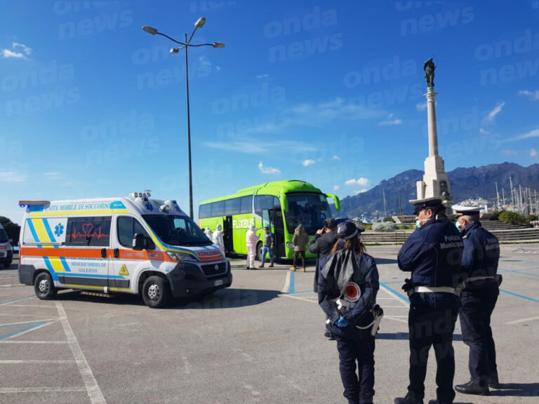 Emergenza Coronavirus. Controlli serrati a Salerno su bus provenienti dal Nord