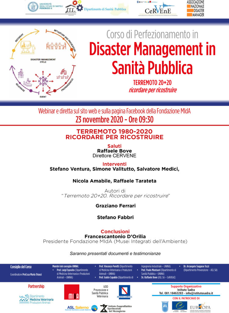 Domani il seminario online “Terremoto 1980 – 2020. Ricordare per costruire” a cura della Fondazione MIdA