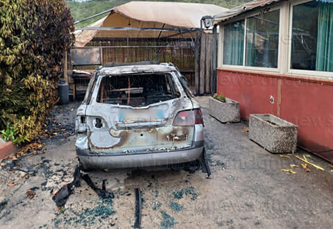 auto incendiata a buccino ev