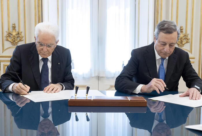 Draghi a Colle per controfirmare dl scioglimento Camere