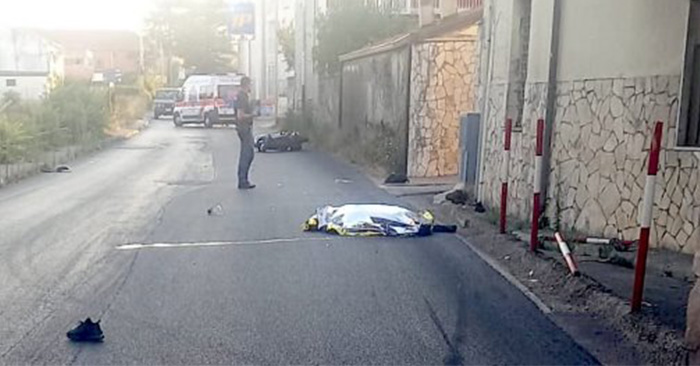 INCIDENTE MORTALE MOTO SALERNO