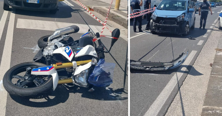scontro auto moto fb salerno settembre 23