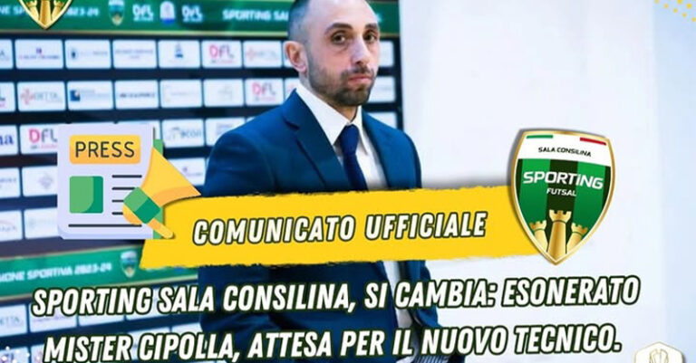 sporting sala consilina esonero allenatore cipolla